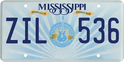 MS license plate ZIL536