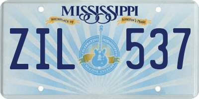 MS license plate ZIL537