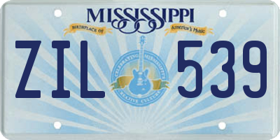 MS license plate ZIL539
