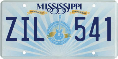 MS license plate ZIL541
