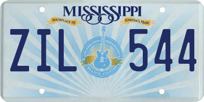 MS license plate ZIL544