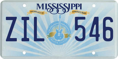 MS license plate ZIL546