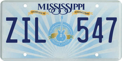 MS license plate ZIL547