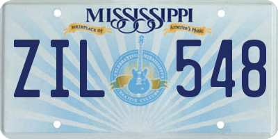 MS license plate ZIL548