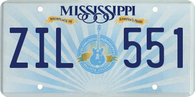 MS license plate ZIL551