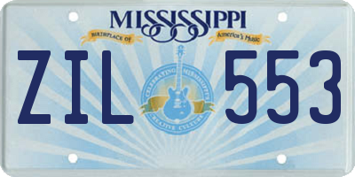MS license plate ZIL553