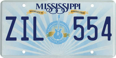 MS license plate ZIL554
