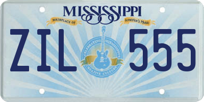 MS license plate ZIL555