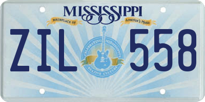 MS license plate ZIL558