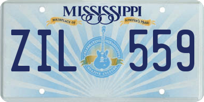 MS license plate ZIL559