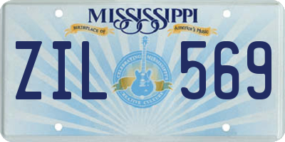 MS license plate ZIL569
