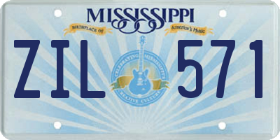 MS license plate ZIL571