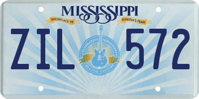 MS license plate ZIL572
