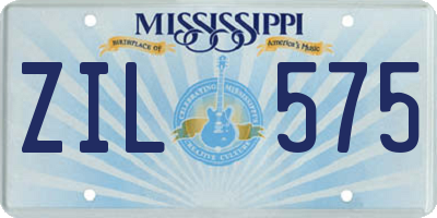 MS license plate ZIL575