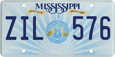 MS license plate ZIL576