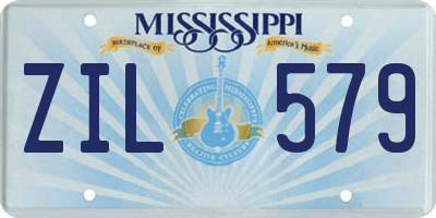 MS license plate ZIL579