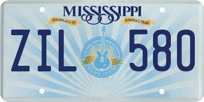 MS license plate ZIL580