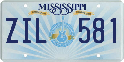 MS license plate ZIL581