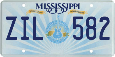 MS license plate ZIL582