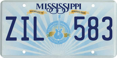 MS license plate ZIL583