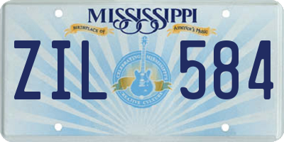 MS license plate ZIL584