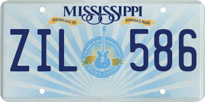 MS license plate ZIL586