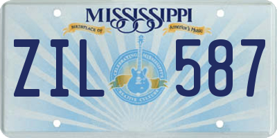 MS license plate ZIL587