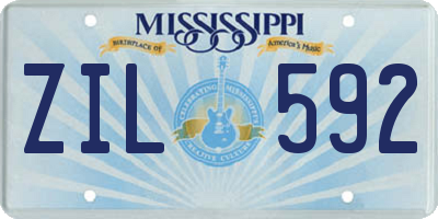 MS license plate ZIL592