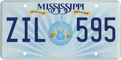 MS license plate ZIL595