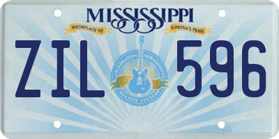 MS license plate ZIL596
