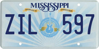 MS license plate ZIL597