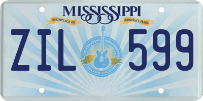 MS license plate ZIL599