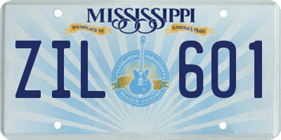 MS license plate ZIL601