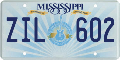MS license plate ZIL602