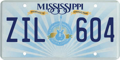 MS license plate ZIL604