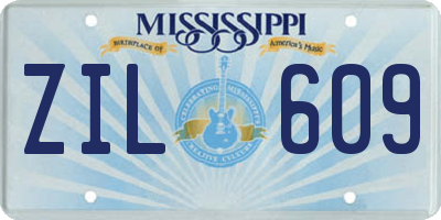 MS license plate ZIL609