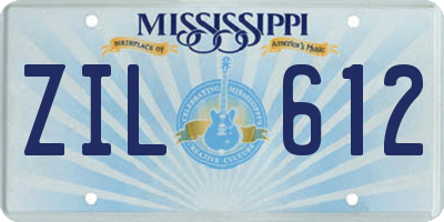 MS license plate ZIL612