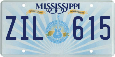 MS license plate ZIL615
