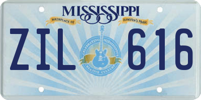 MS license plate ZIL616