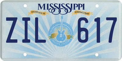 MS license plate ZIL617