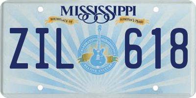 MS license plate ZIL618