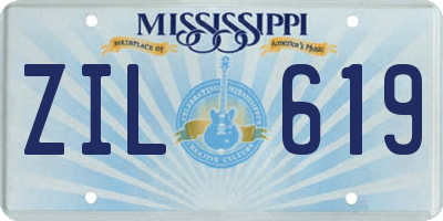 MS license plate ZIL619