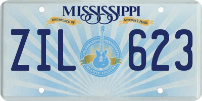 MS license plate ZIL623