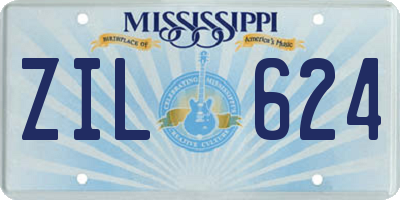 MS license plate ZIL624