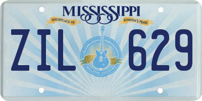 MS license plate ZIL629
