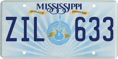 MS license plate ZIL633