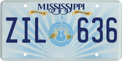 MS license plate ZIL636
