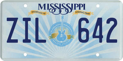 MS license plate ZIL642