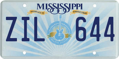 MS license plate ZIL644