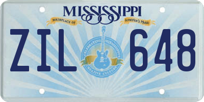 MS license plate ZIL648